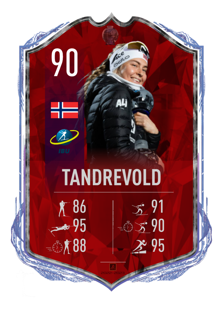 Ingrid Tandrevold - Road to Crystal card for 2022-2023 - Biathlon Cards